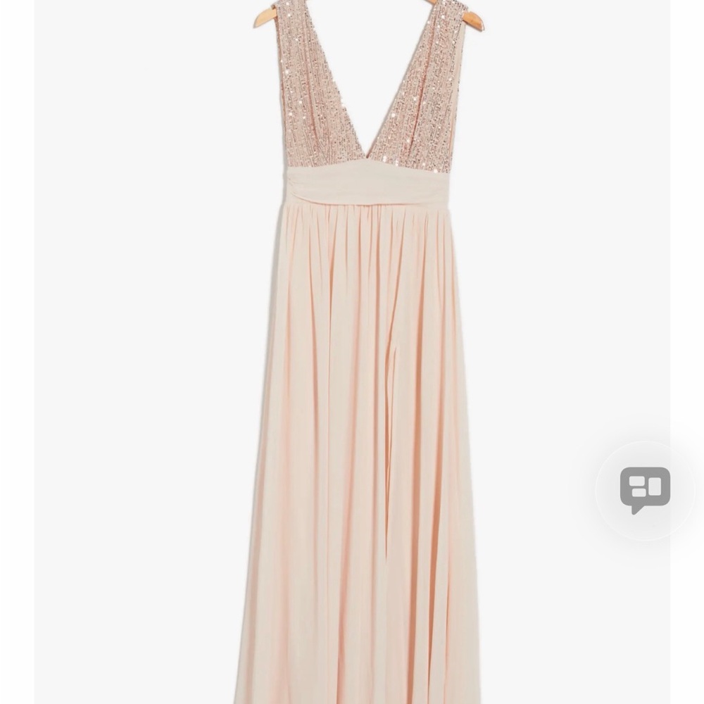 NWT Love By Design Daphne Sequin Top V-Plunge Maxi Dress (M) - Picture 4 of 8